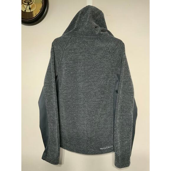 Spyder Speed Stretch Hooded Waffle Fleece Jacket Charcoal Gray - NWT - Picture 2 of 6